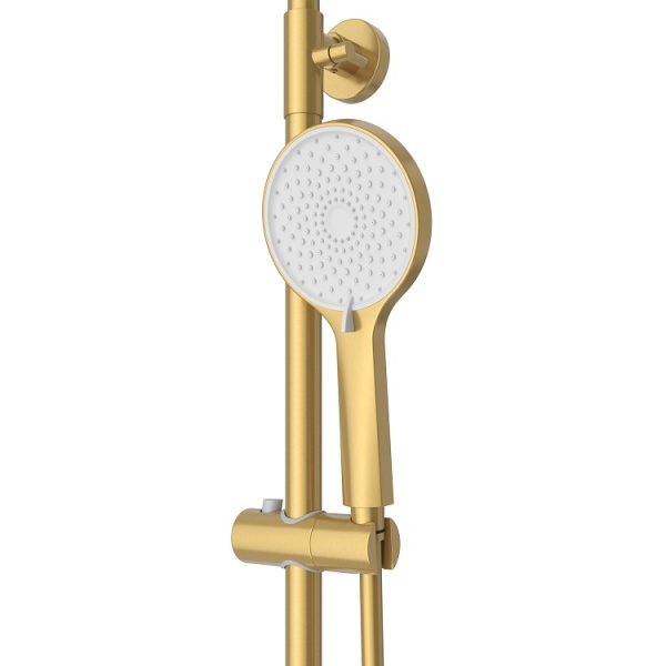 Душевая система со смесителем Cezares Stylus STYLUS-CVD-BORO монтаж настенная без термостата брашированное золото