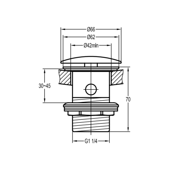 Донный клапан CEZARES ECO-SAT-BORO
