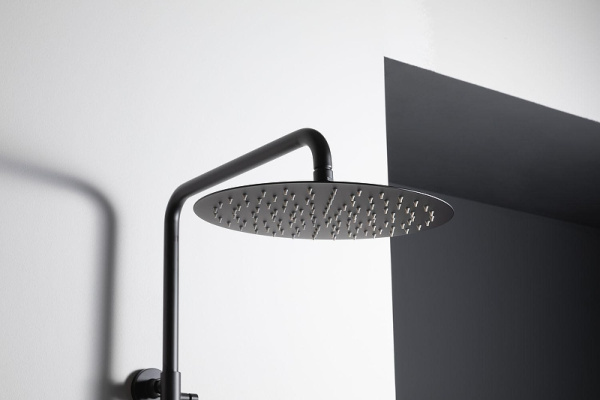 Душевая система со смесителем Allen Brau Priority 5.31T10-31 монтаж настенная с термостатом черный матовый