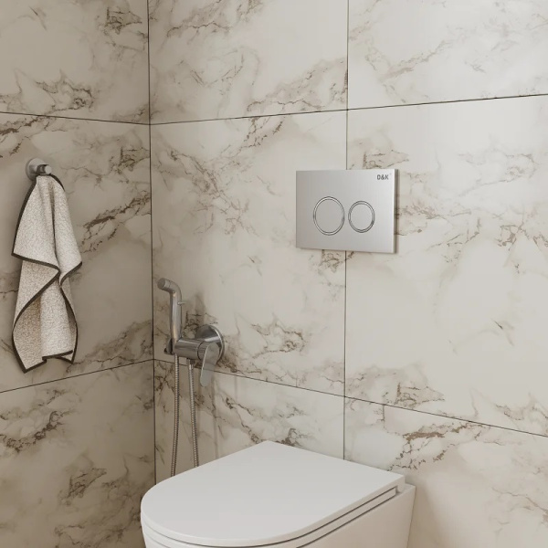 Кнопка смыва механическая D&amp;K Bayern DB1529002 цвет матовый хром