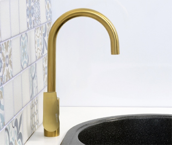 Смеситель для кухни Wasserkraft Aisch 5507 без подключения к фильтру золото