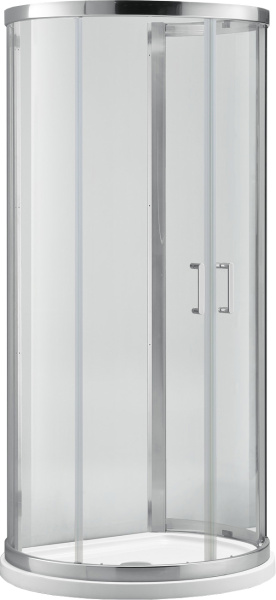 Душевой угол Cezares Eco ECO-O-2-100/85-C-Cr круглая  стекла прозрачные, профиль хром