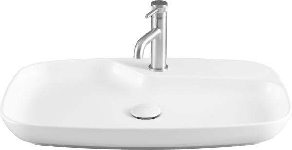 Раковина накладная прямоугольная Allen Brau Liberty 4.32011.21 керамика цвет белый матовый