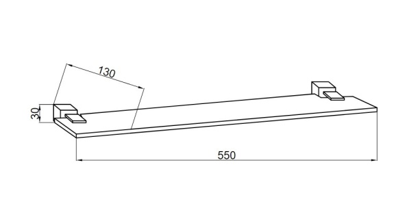 Полка для принадлежностей Boheme Venturo 10302 настенная Chrome