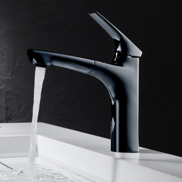 Смеситель для раковины Black&White Universe UK7901B черный