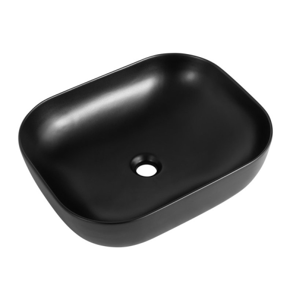 Раковина накладная прямоугольная BelBagno  BB1302-H301 фаянс цвет черный матовый