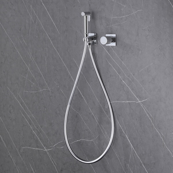 Гигиенический душ Abber Rund AF8725 встраиваемый в стену хром