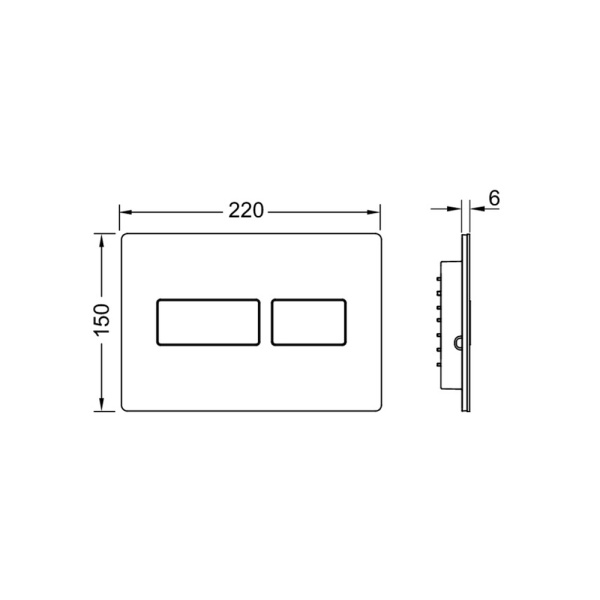 Кнопка смыва TECE TECEsolid 9240431 цвет хром