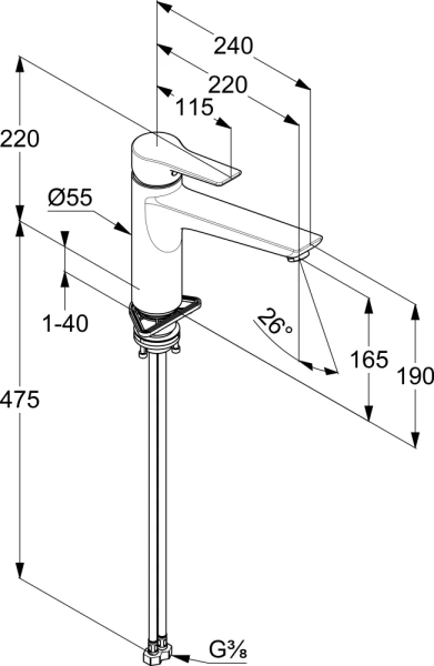 Смеситель для кухни Kludi Mix 329040575 без подключения к фильтру хром
