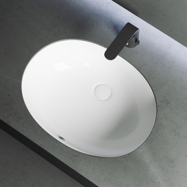 Раковина встраиваемая снизу овальная Ceramica Nova Element CN6043 фарфор цвет белый