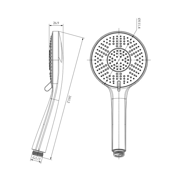 Лейка для душа Lemark  LM8154C хром 