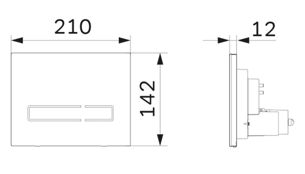 Кнопка смыва Am.Pm Pro I0450A38 черный стекло