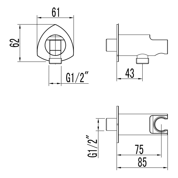 Шланговое соединение Lemark  LM3585C хром 