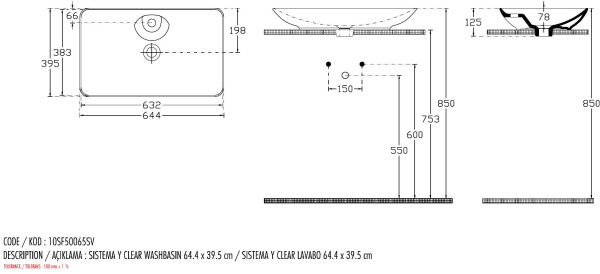 Раковина накладная прямоугольная Allen Brau Fantasy 4.11017.20 керамика цвет белый