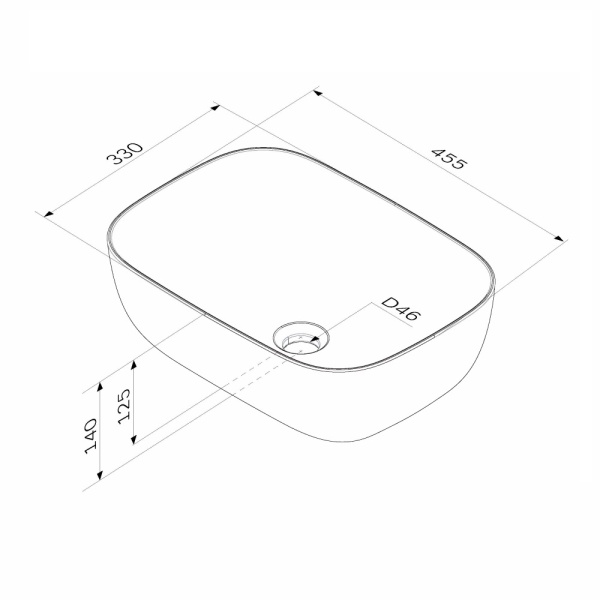 Раковина  прямоугольная Am.Pm Func M8FWCC10450WG фарфор цвет белый глянцевый
