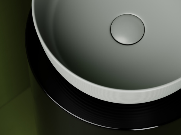 Раковина накладная круглая Ceramica Nova Element CN6073MH фарфор цвет серый матовый