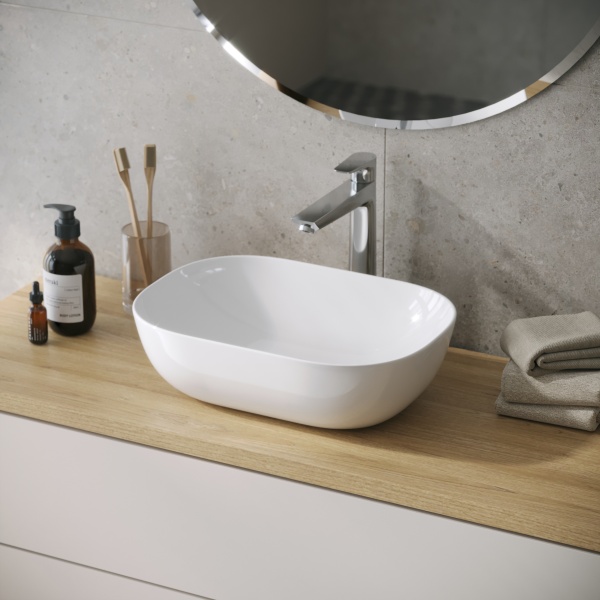 Раковина  прямоугольная Grossman Style GR-3051 фаянс цвет белый