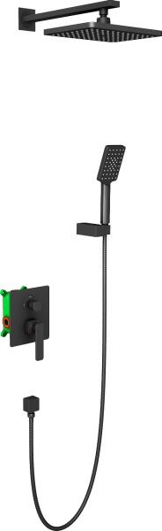 Душевая система со смесителем Timo Torne SX-4319/03SM монтаж встраиваемая в стену без термостата черный