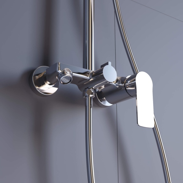 Душевая система со смесителем RGW Shower Panels 59140126-01 монтаж настенная без термостата хром