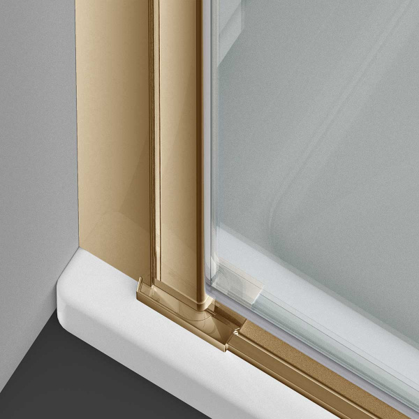 Душевая дверь Vincea Alpha VDP-3AL600CLG 60 см стекла прозрачные, профиль брашированное золото