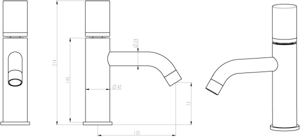 Смеситель для раковины Boheme Stick 121-B-MR 