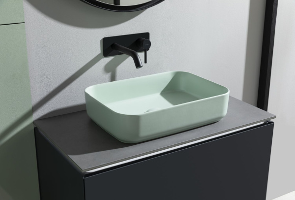 Раковина накладная прямоугольная Allen Brau Fantasy 4.11021.MT керамика цвет зеленый