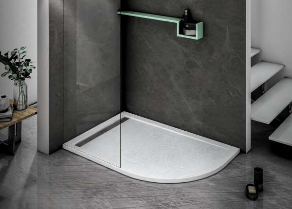 Душевой поддон низкий Cezares Tray TRAY-AS-RH-120/90-550-30-W-L прямоугольная-асимметричная   белый