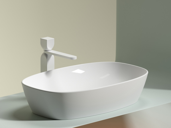 Раковина накладная овальная Ceramica Nova Element CN6049 фарфор цвет белый
