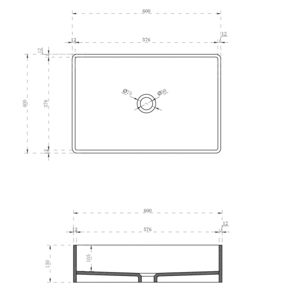 Раковина  прямоугольная Abber Kristall AT2803Saphir полиэфирная смола цвет синий