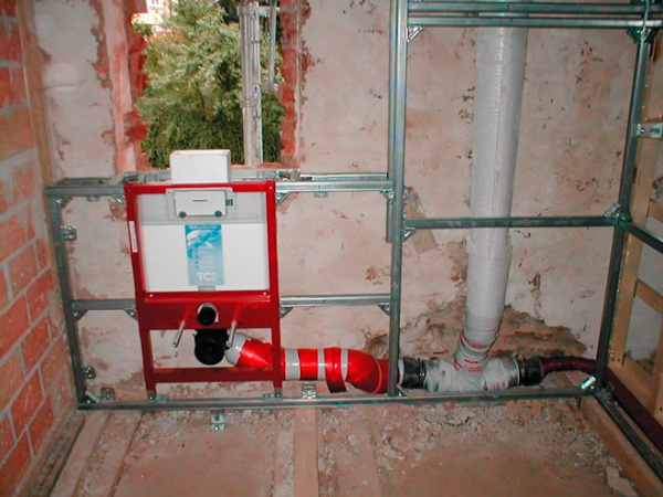 Инсталляция для подвесного унитаза TECE Profil 9300380 механическая