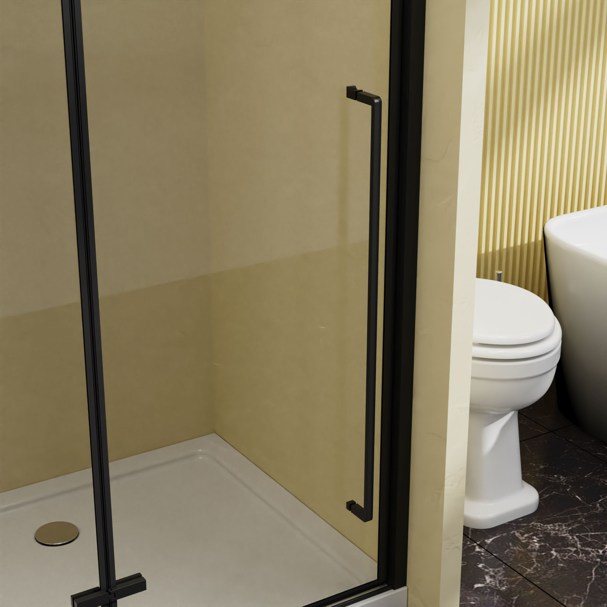 Душевая дверь Vincea Slim-N VDPH-5SN100CLB 100 см стекла прозрачные, профиль черный