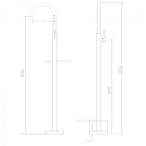 Смеситель для раковины Abber Wasser Kreis AF8141B черный матовый