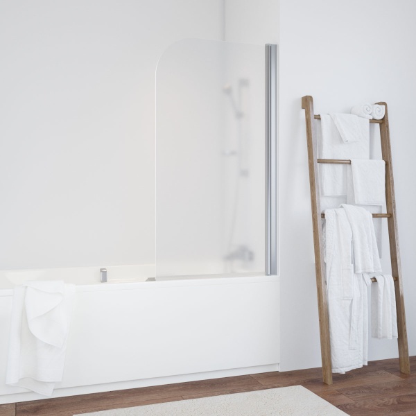 Шторка для ванны Vegas Glass EV EV 76 08 10 R 75 см, стекла матовые, профиль хром