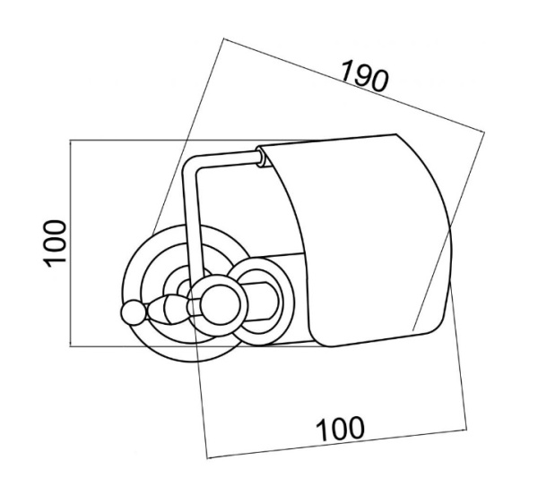 Держатель для туалетной бумаги Boheme Brillante 10430 настенный Chrome