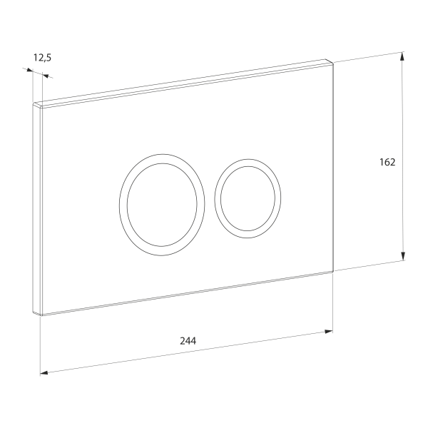 Кнопка смыва механическая D&amp;K Bayern DB1529002 цвет матовый хром
