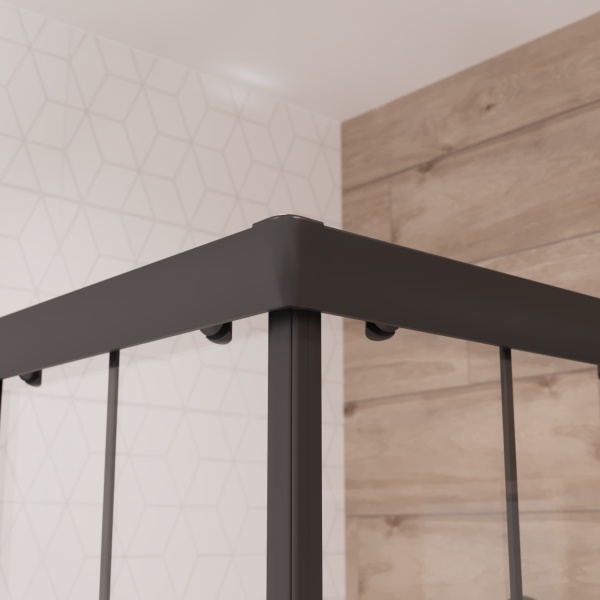 Душевой угол Niagara Nova NG-0100-14 квадратная  100x100 стекла прозрачные, профиль черный