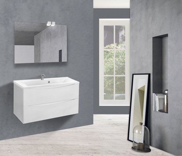 Тумба  подвесная Vincea Mia VMC-2MA900GW 90 см  2 ящика цвет G.White 