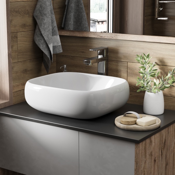 Раковина  прямоугольная Grossman Falcon GR-3053 фаянс цвет белый