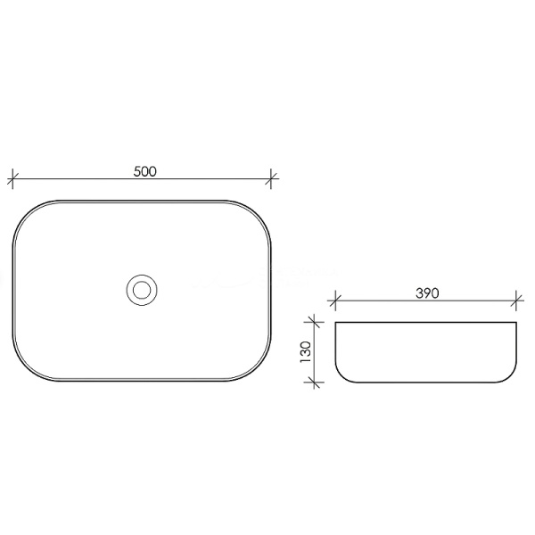 Раковина  прямоугольная Esbano ASTANES ESRNASTAW фаянс цвет белый