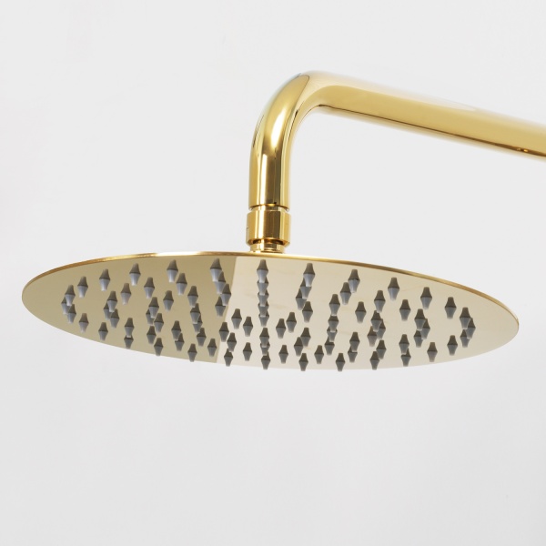 Душевая система со смесителем Wasserkraft Sauer A17101 монтаж настенная без термостата золото