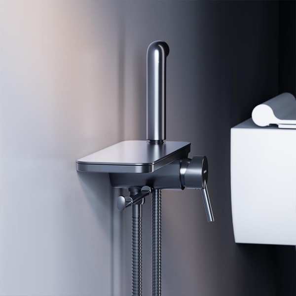 Гигиенический душ Damixa Jupiter 773500301 встраиваемый в стену черный матовый