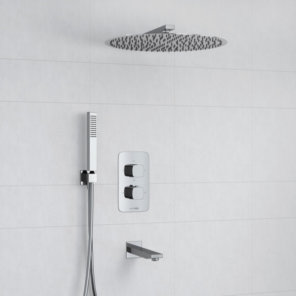 Душевая система со смесителем Wasserkraft  A178644 Thermo монтаж встраиваемая в стену с термостатом хром