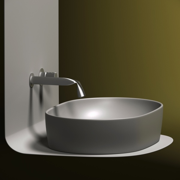 Раковина накладная овальная Ceramica Nova Element CN6047MH фарфор цвет серый матовый