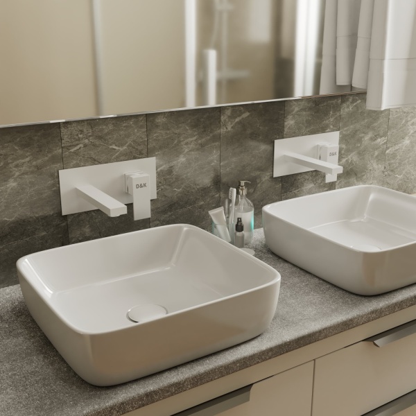 Смеситель для раковины D&amp;K Bayern.Liszt DA1514408 белый матовый