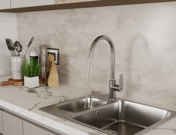 Смеситель для кухни D&K Bayern.Furth DA1522401 без подключения к фильтру хром