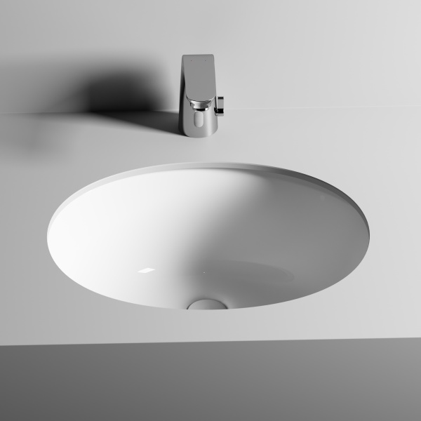 Раковина встраиваемая снизу овальная Ceramica Nova Element CN6042 фарфор цвет белый