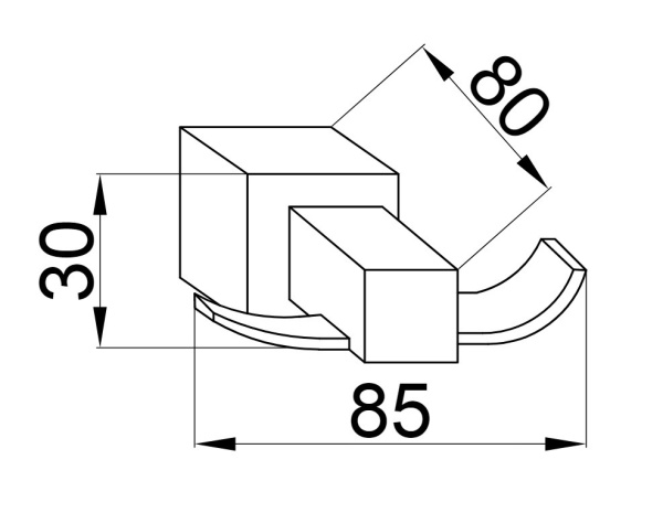 Крючок Boheme Venturo 10307 настенный Chrome