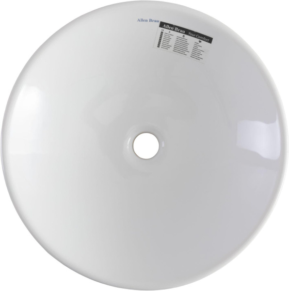 Раковина накладная круглая Allen Brau Fantasy 4.11019.20 керамика цвет белый
