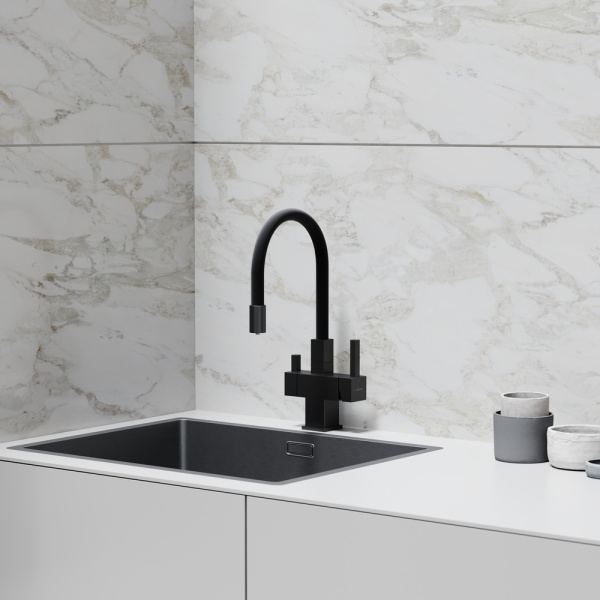 Смеситель для кухни Sancos Arno SC4005MB с подключением к фильтру матовый черный/черный