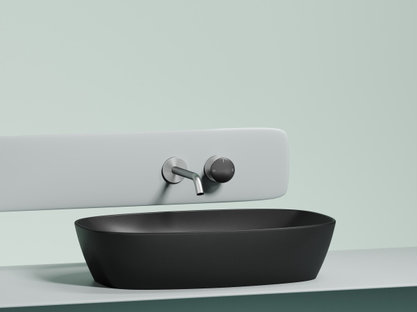 Раковина накладная овальная Ceramica Nova Element CN6049MB фарфор цвет черный матовый